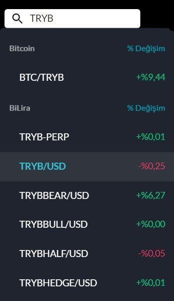 TRYB- USD